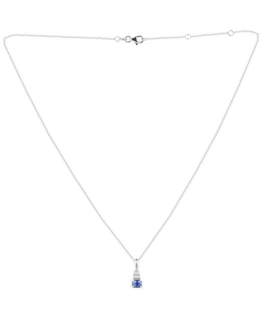 Gregg Ruth White 14K 0.56 Ct. Tw. Diamond & Sapphire Pendant