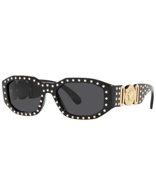 Versace Black Unisex Ve4361 53mm Sunglasses for men