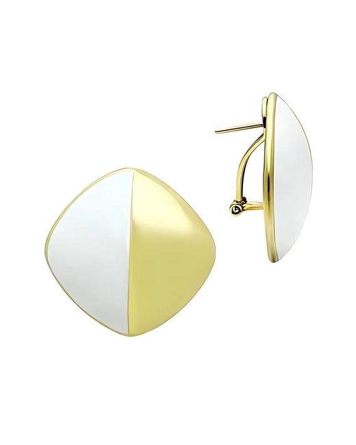 Alamode Jewelry White Plated Earring