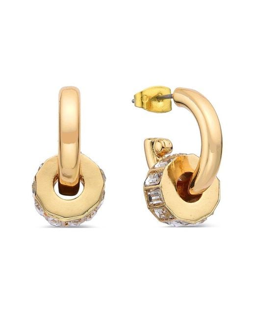 Eye Candy LA Metallic Cz Claire Half Loop Earrings