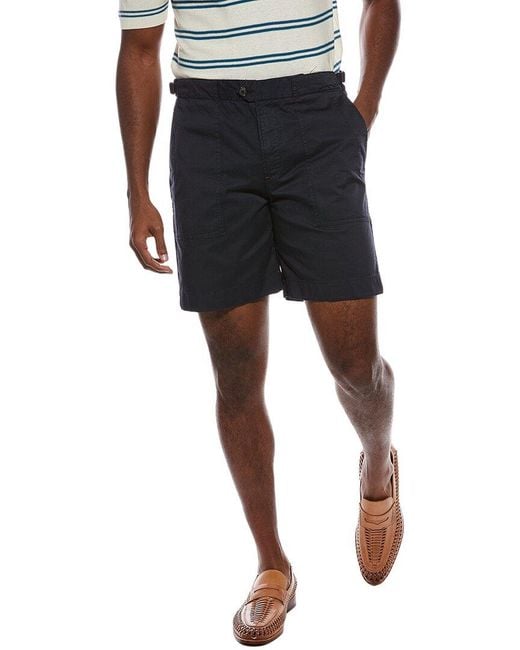 Isaia Black Military Short for men