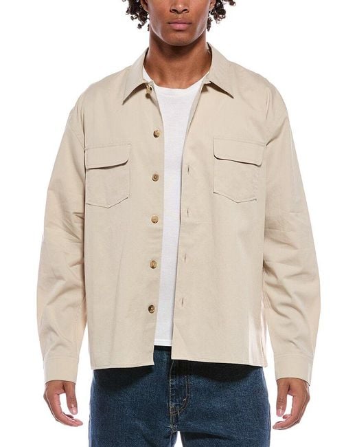 FRAME Natural Frame Double Pocket Overshirt for men