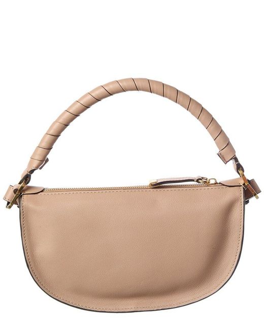 Chloé Natural Marcie Mini Leather Shoulder Bag