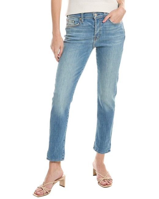 7 For All Mankind Blue Josefina Ibiza Feminine Boyfriend Jean