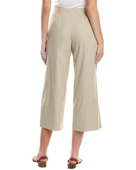 Vince Natural Crop Wide Linen-Blend Pant