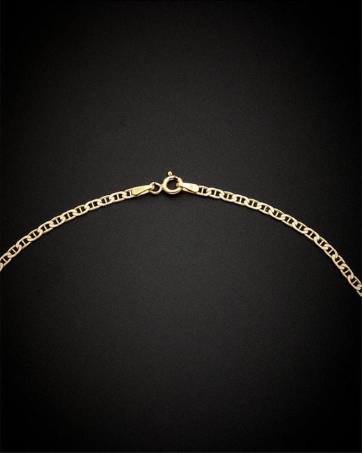 Italian Gold Black 14k Mariner Necklace