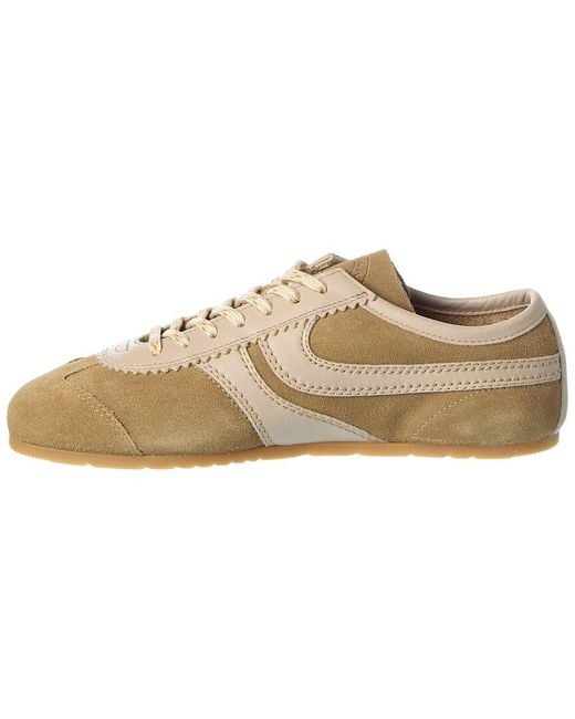 Dries Van Noten Natural Leather & Suede Sneaker