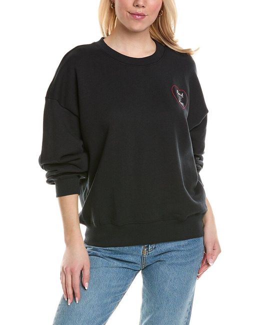 Chaser Brand Black Rock'n'roll Heart Embroidery Casbah Pullover