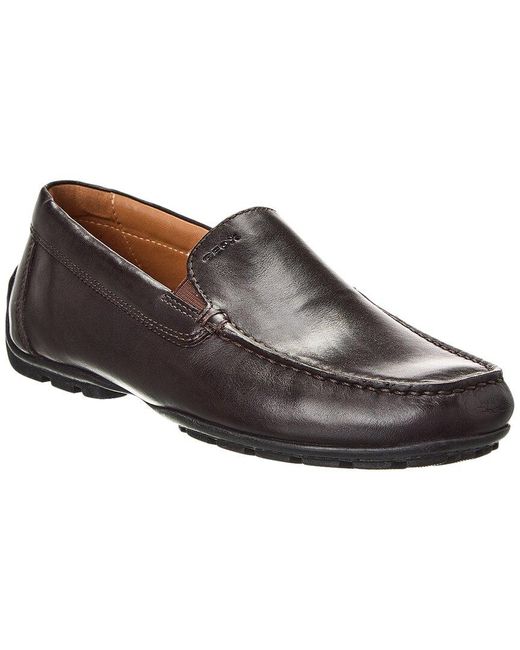 Geox Brown Moner Leather Loafer for men