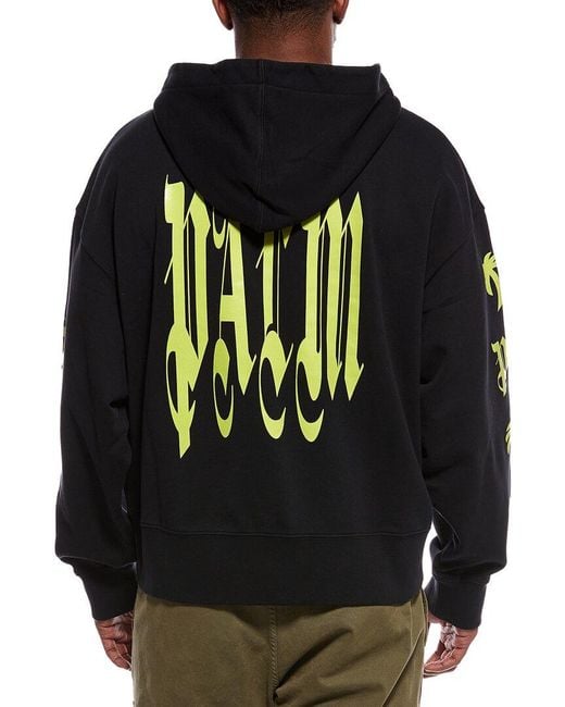 Palm Angels Black Hooded Sweatshirt for men