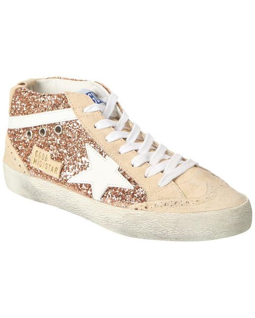 Golden Goose Deluxe Brand Natural Mid Star Leather & Suede Sneaker