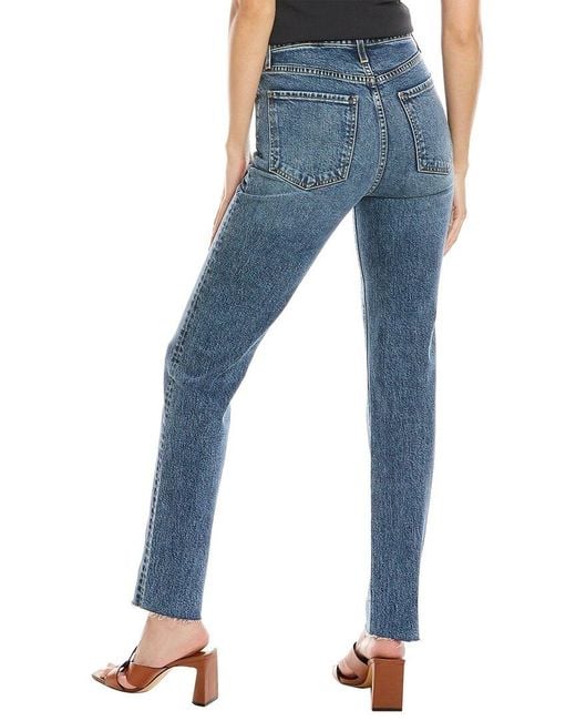 Le Jean Blue Lara Willow Wash High-Rise Slim Jean
