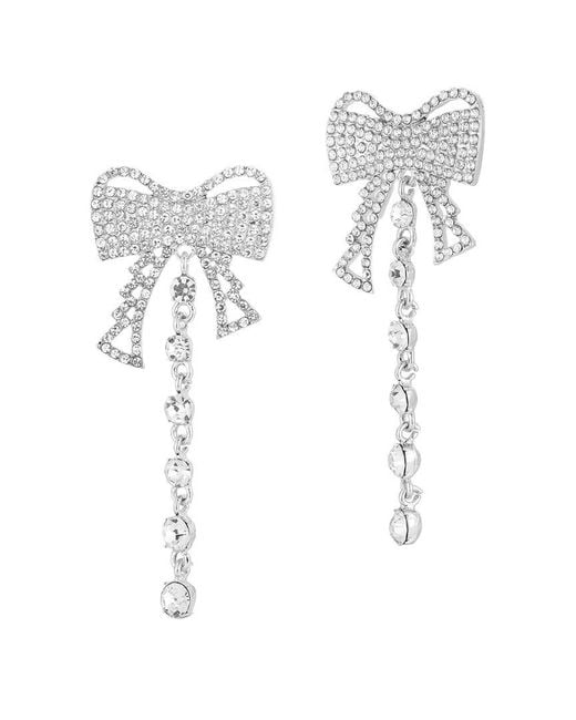 Chloe and Madison White Jewelry Plated Earrings