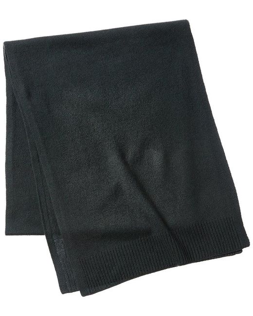 Qi Black Cashmere Jersey Cashmere Scarf for men
