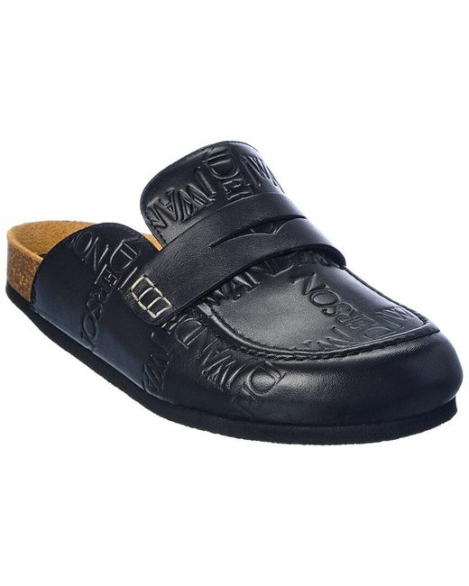 J.W. Anderson Blue Logo Leather Mule