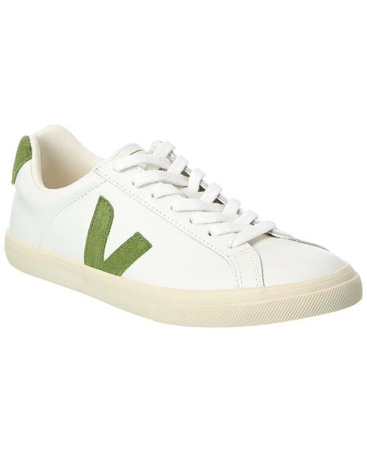 Veja White Esplar Logo Leather Sneaker