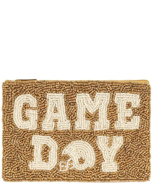 Shiraleah Metallic Game Day Beaded Zip Pouch