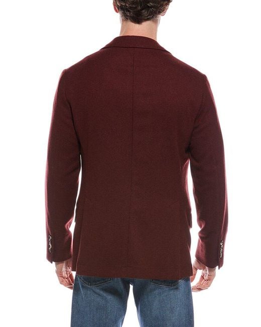 Brunello Cucinelli Purple Wool, Silk, & Cashmere-Blend Jacket for men