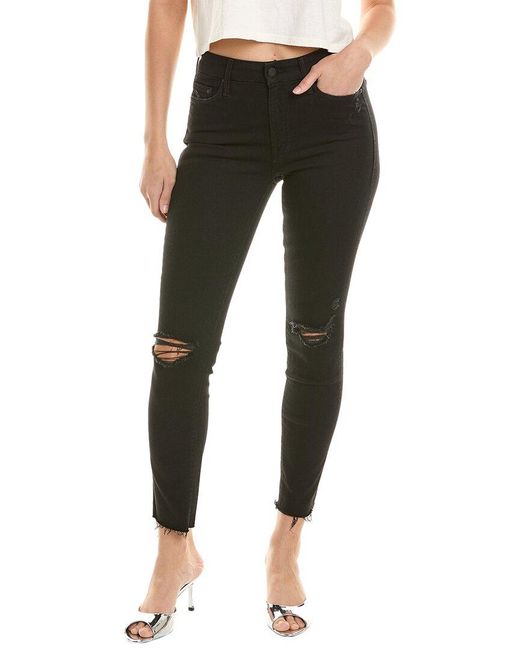 Mother Black Denim The Looker Guilty As Sin Ankle Fray Jean