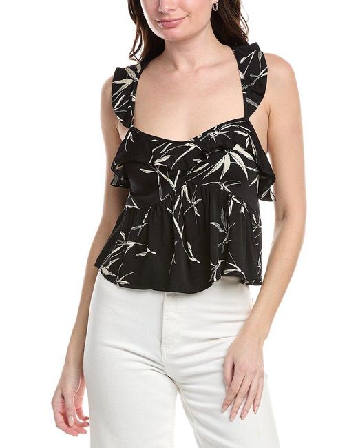 Saltwater Luxe Black Ruffle Tank