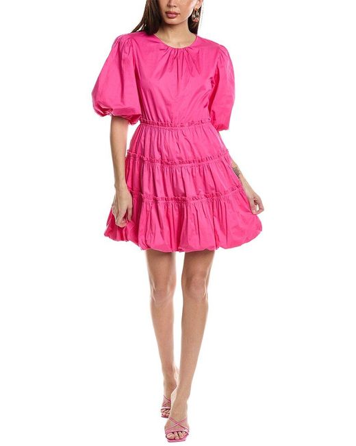 Jason Wu Pink Poplin Balloon Sleeve Mini Dress