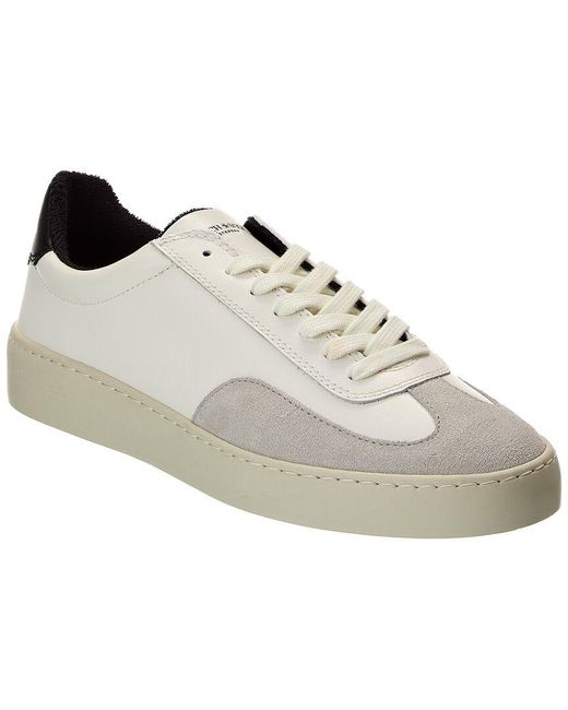 Scotch & Soda White Plakka Leather & Suede Sneaker for men