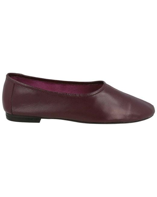 By Far Purple Prudence Leather Flat