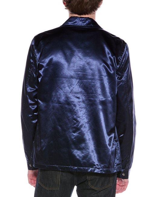 Todd Snyder Blue Robert Graham Satin Coaches Jacket for men