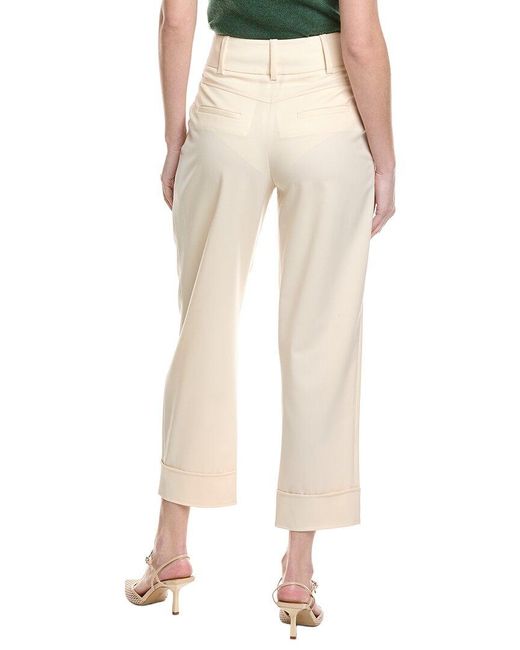Eleventy Natural High-waist Wool-blend Trouser