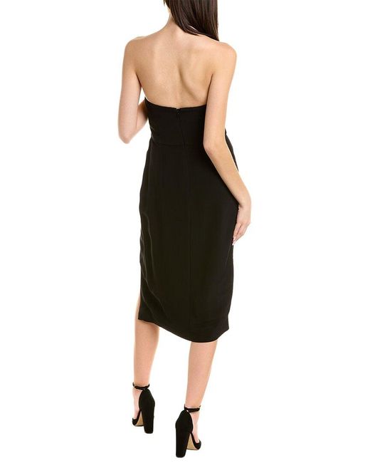 Et Ochs Black Strapless Crepe Dress