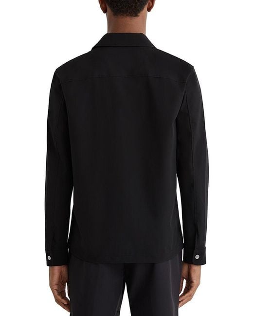 Reiss Black Ascend Technical Overshirt Casual Shirt for men