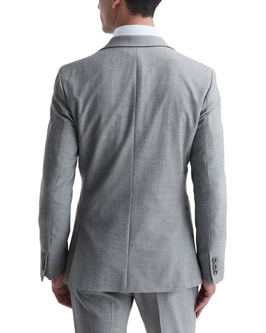 Reiss Gray Arrow Wool-Blend Suit Jacket for men