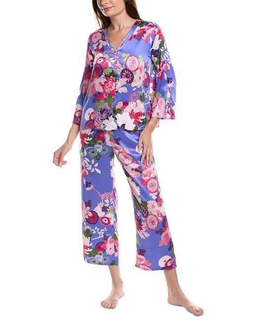 N Natori Blue 2pc Sofia Pajama Set