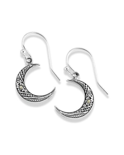 Samuel B. Metallic 18K & Crescent Moon Earrings