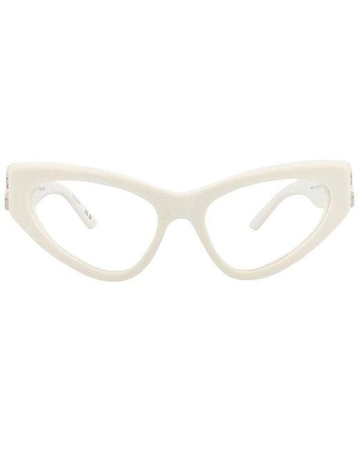 Balenciaga White 54Mm Optical Frames