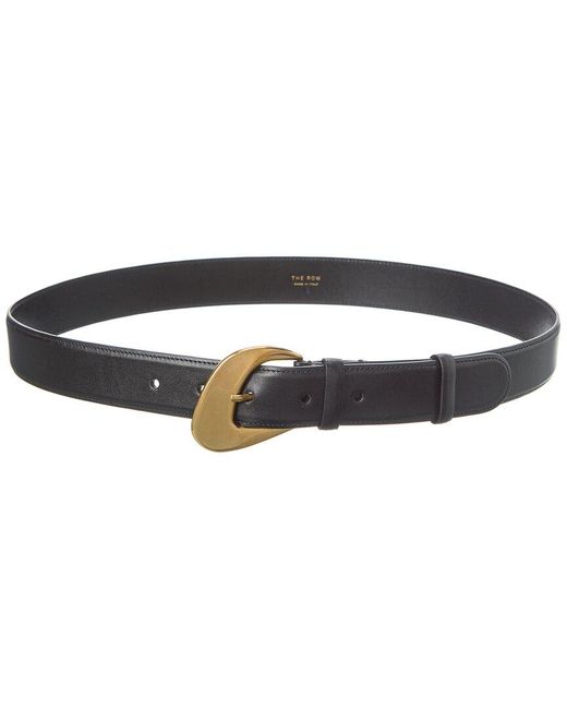 The Row Black Effi Leather Belt
