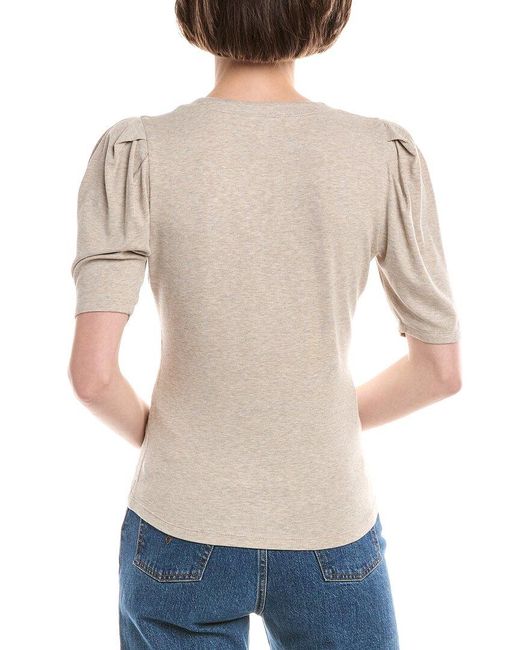 FRAME Blue Ruched Henley