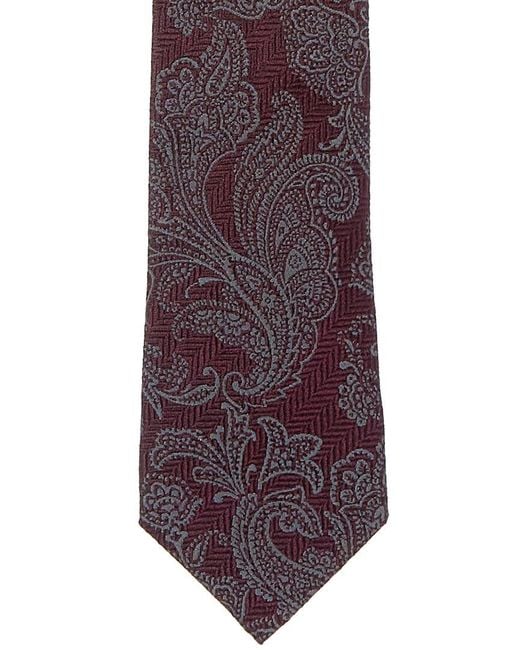 Brunello Cucinelli Purple Paisley Silk & Wool-Blend Tie for men