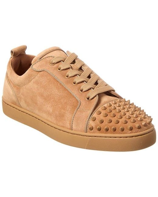 Christian Louboutin Brown Louis Junior Spikes Suede Sneaker for men