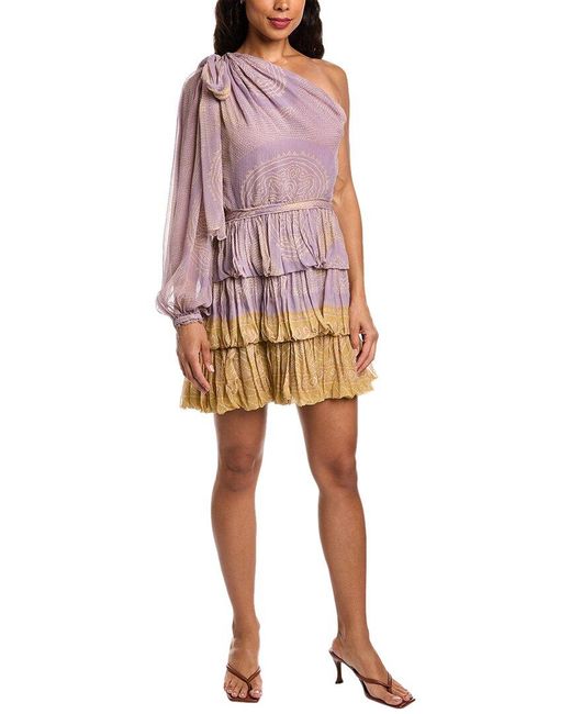 Ulla Johnson Purple Leah Silk Mini Dress