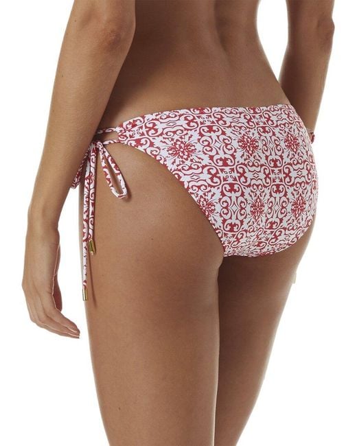 Melissa Odabash Pink Zambia Tie Side Bikini Bottom