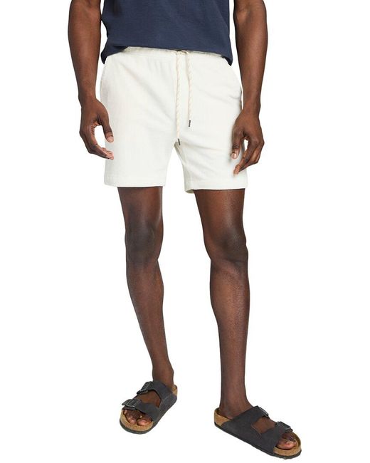 Faherty Brand White Drawstring Cord Short for men