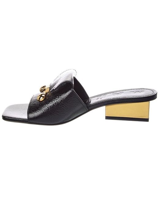 Marni Black Leather Sandal