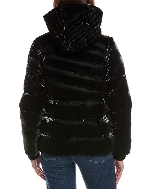 Scotch & Soda Black Schyler Quilted Hooded Padded Puffer Jacket
