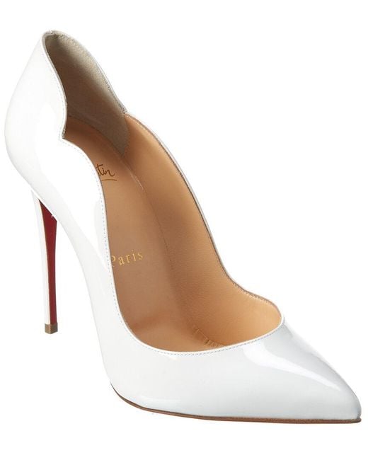 Christian Louboutin White Hot Chick 100 Patent Pump