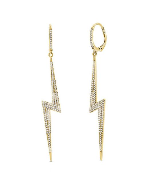 Sabrina Designs White 14k 0.77 Ct. Tw. Diamond Lightning Bolt Earrings