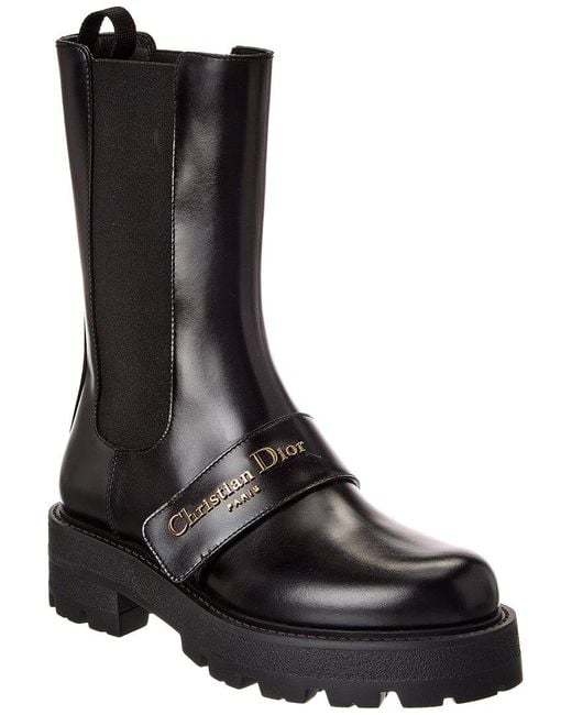 Dior Black D-Quest Leather Boot