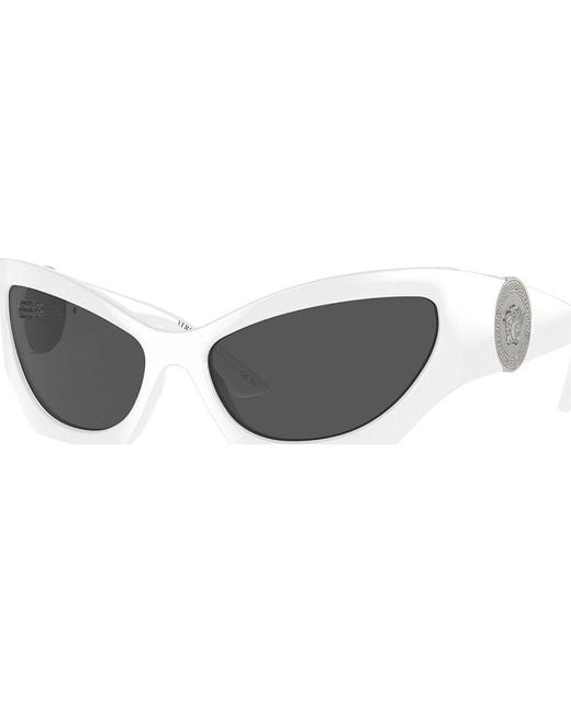 Versace White Cat-Eye Plastic Sunglasses