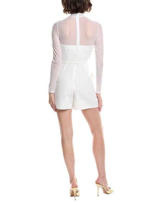 Black Halo White Sylvie Playsuit