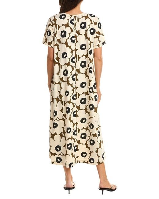 Marimekko White Pisteinen Unikko Shirtdress